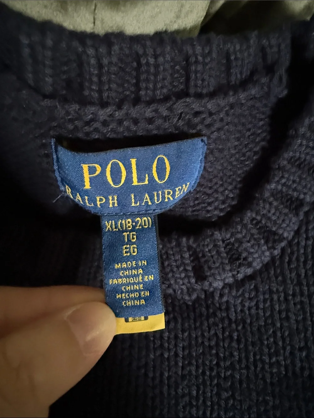 Polo by Ralph Lauren Navy Flag Sweater (BOYS XL- fits woman S/M!) included photo - Picture 7 of 8